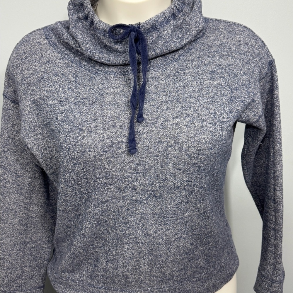 Old Navy Blue Heather Cowl Neck Sweater Size Medium